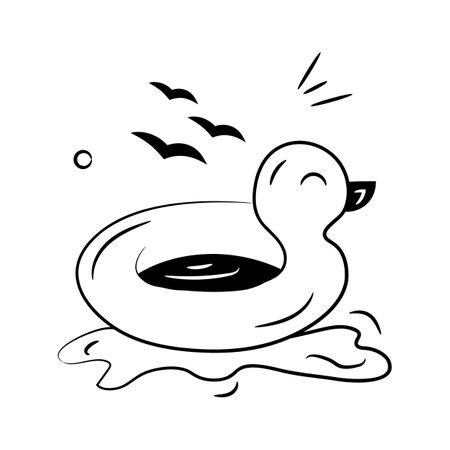Grab this amazing icon of rubber duck in modern styleのイラスト素材
