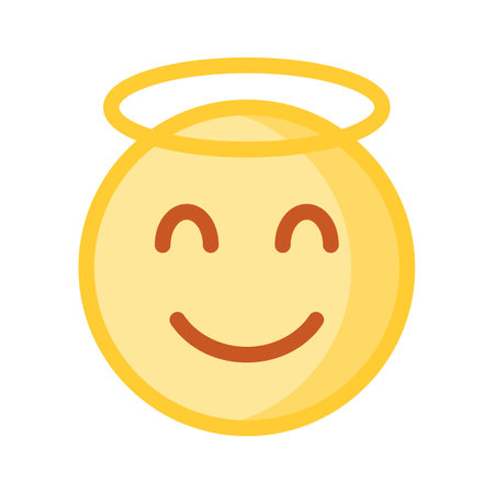 Perfectly designed icon of angel emoji, ready to use vectorのイラスト素材