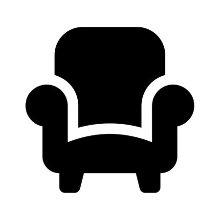 Armchair, sofa, couch icon, isolated on white background. Furniture symbolのイラスト素材