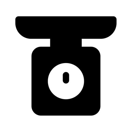 Weight scale vector design, weight machine icon in editable styleのイラスト素材
