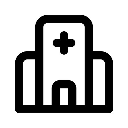 Hospital building vector design in modern style, easy to use iconのイラスト素材