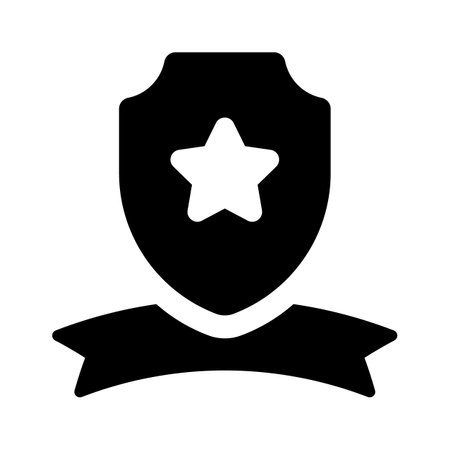 An amazing icon of shield badge in modern styleのイラスト素材