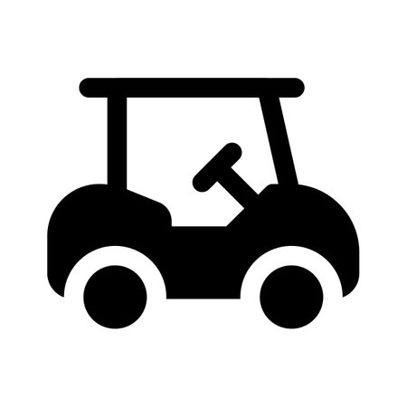 Trendy icon of golf cart, golf buggy in editable styleのイラスト素材