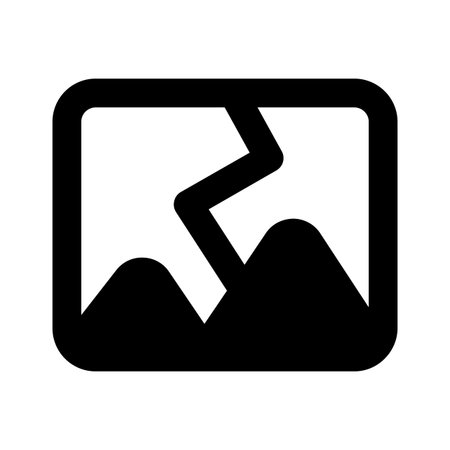 Damage photo icon design isolated on white background