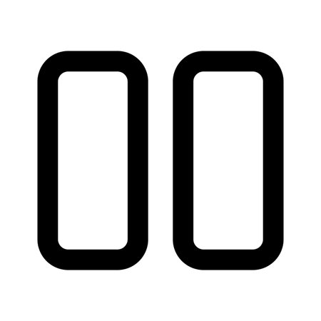 Pause button icon design, creative vector