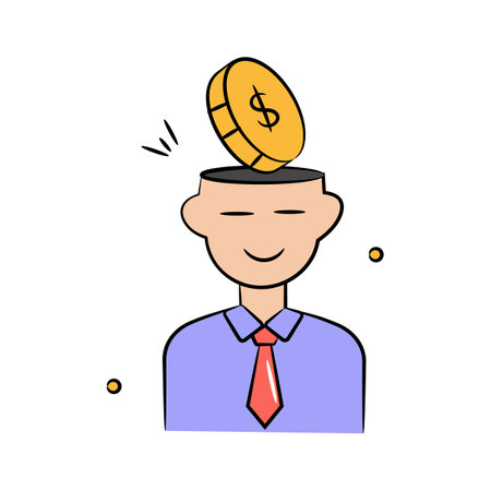 Have a look at this trendy doodle icon of business mind, financial planning vector designのイラスト素材