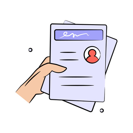 Modern doodle vector of resume, get hold this beautifully design icon of curriculum vitaeのイラスト素材