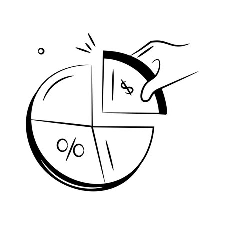 Grab this carefully crafted icon of Pie Graph, business analysis vectorのイラスト素材