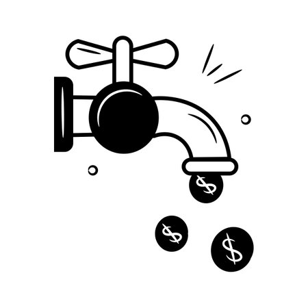 Dollar faucet vector design id doodle styleのイラスト素材