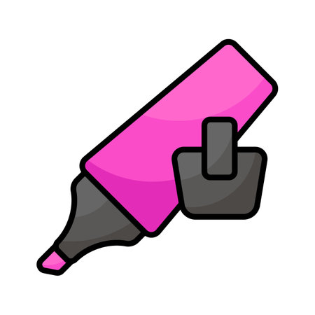 Check this creatively designed icon of highlighter, stationery item vectorのイラスト素材