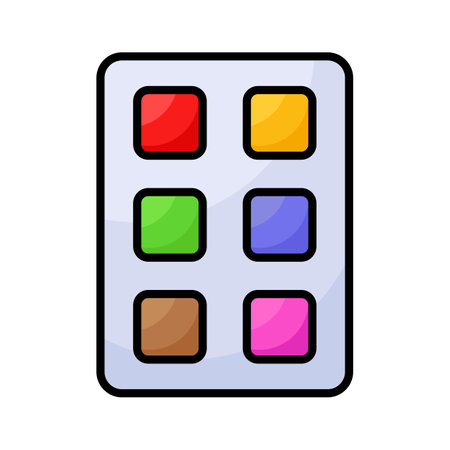 Get your hold on this amazing icon of watercolor, premium vectorのイラスト素材