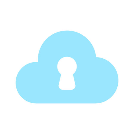 Secure cloud, cloud protection, cloud security icon designのイラスト素材