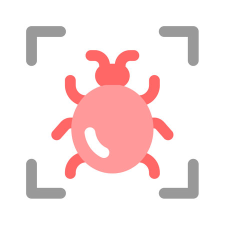 Bug scanning vector design, ready to use unique iconのイラスト素材
