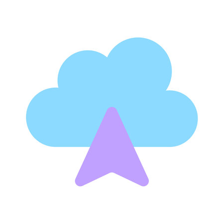 Cloud navigation, cloud location vector designのイラスト素材