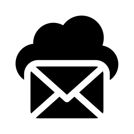 An icon of cloud mail, ready to use and downloadのイラスト素材