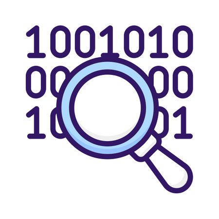 Creative icon of binary search in modern style, ready to use vectorのイラスト素材