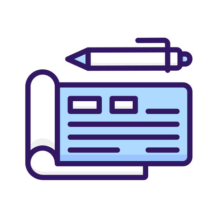 Download this premium vector of cheque in design trendy styleのイラスト素材