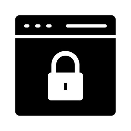 An amazing vector of website security in trendy flat styleのイラスト素材