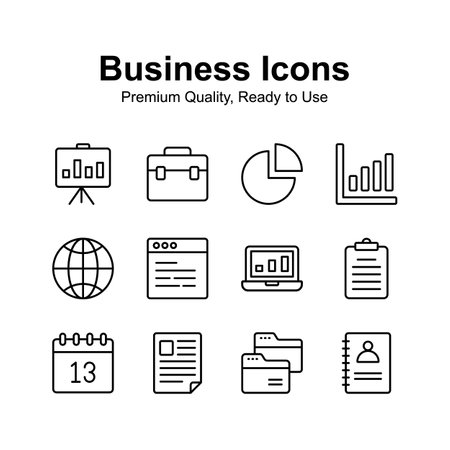 Pack of business icons isolated on white backgroundのイラスト素材
