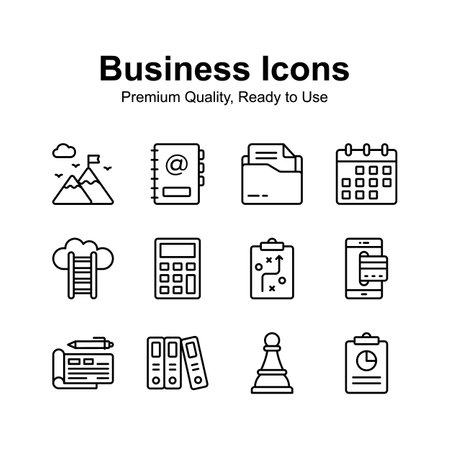 Unique and premium quality business icons set, ready to useのイラスト素材