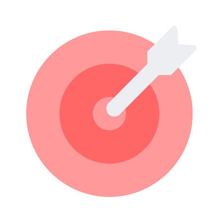 Have a look at this visually perfect icon of dartboard, target, aim, objective vector designのイラスト素材