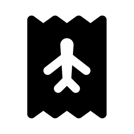 Icon of air ticket in hand design style, aeroplane ticketのイラスト素材