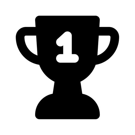 Creatively designed flat icon of trophy in editable style, achievement trophy vector designのイラスト素材