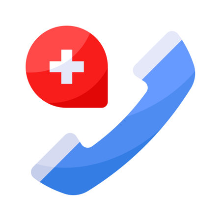 Medical emergency call vector design in trendy styleのイラスト素材