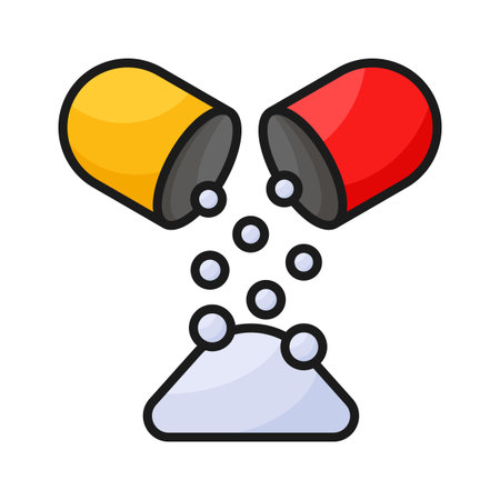 An amazing icon of opened capsule, ready to use in websites and mobile appsのイラスト素材