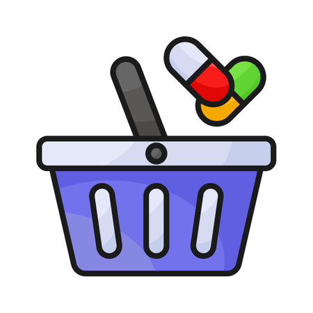 Well designed icon of medicine bag, medical delivery serviceのイラスト素材