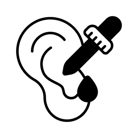 Ear drop, ear dropper, ear inflammation prevention, ready to use vectorのイラスト素材