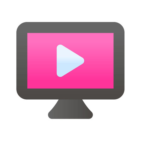 A tv app icon denoting television or streaming services app, presented by screen, indicating access to video contentのイラスト素材