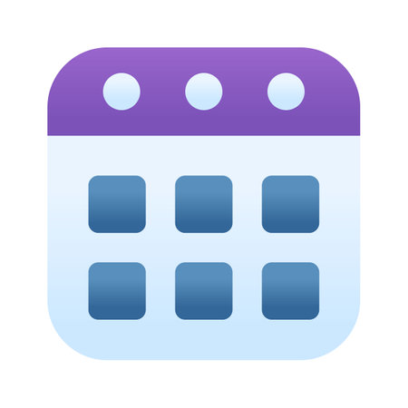A calendar icon showing scheduling, events, and time management for planning.のイラスト素材