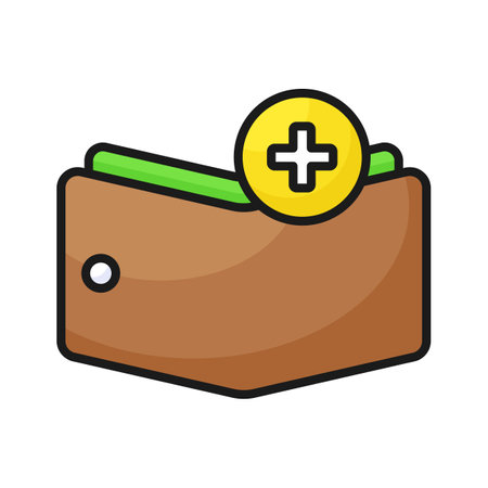 Wallet passes app, purse, digital wallet, online wallet iconのイラスト素材