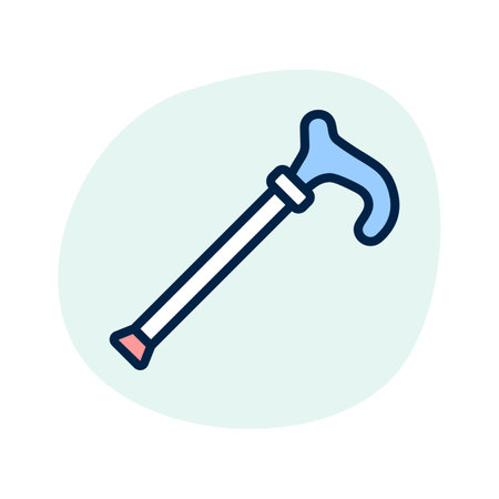 Grab this beautiful icon of walking stick in editable styleのイラスト素材
