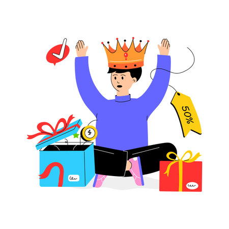 Have a look at this vector illustration of premium customerのイラスト素材