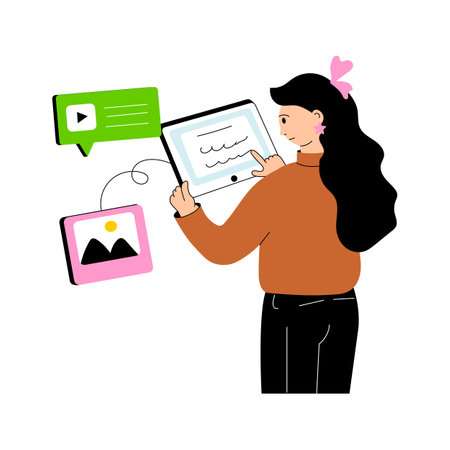 Check this amazing flat illustration of start learningのイラスト素材