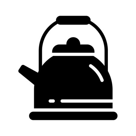 Embrace tradition with our Kettle Vector Icon! Perfect for cozy designs and warm vibes.のイラスト素材