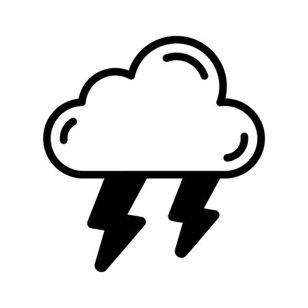 Feel the power of nature with our Thundering Vector Iconのイラスト素材