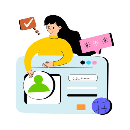 Have a look at this flat illustration of account loginのイラスト素材