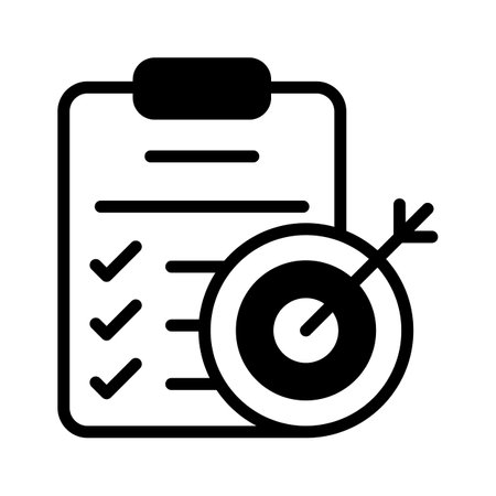 Track your target achievements with the goal icon for clear progress monitoringのイラスト素材