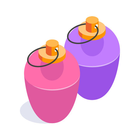 Christmas decoration accessory, isometric vector design of xmas bubblesのイラスト素材