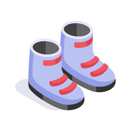 An editable isometric icon of ice skating shoes, ready to use vectorのイラスト素材