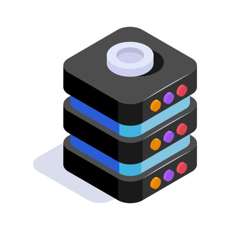 Take a look at this creatively crafted data server isometric icon