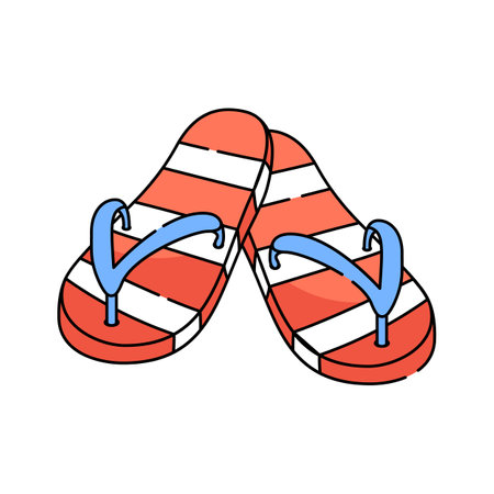An icon of flip flops in modern style isolated on white background, editable vectorのイラスト素材