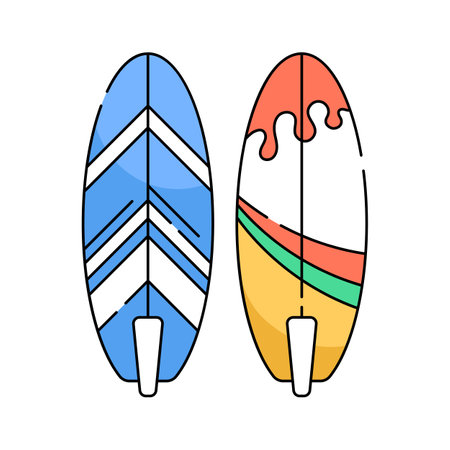 Surfboards icon, beach adventure, seaside vector designのイラスト素材