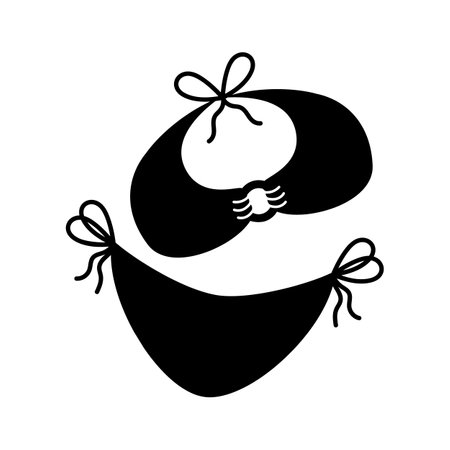 Beautiful designed Swimsuit icon, woman swimming costume vector illustrationのイラスト素材