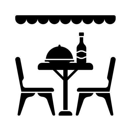 Well designed dining table icon, food and restaurant vector designのイラスト素材