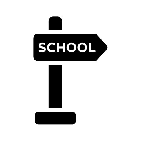 School signboard vector design in modern style, ready to use vectorのイラスト素材