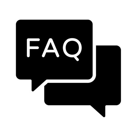 A simple icon representing Frequently Asked Questions with two speech bubblesのイラスト素材